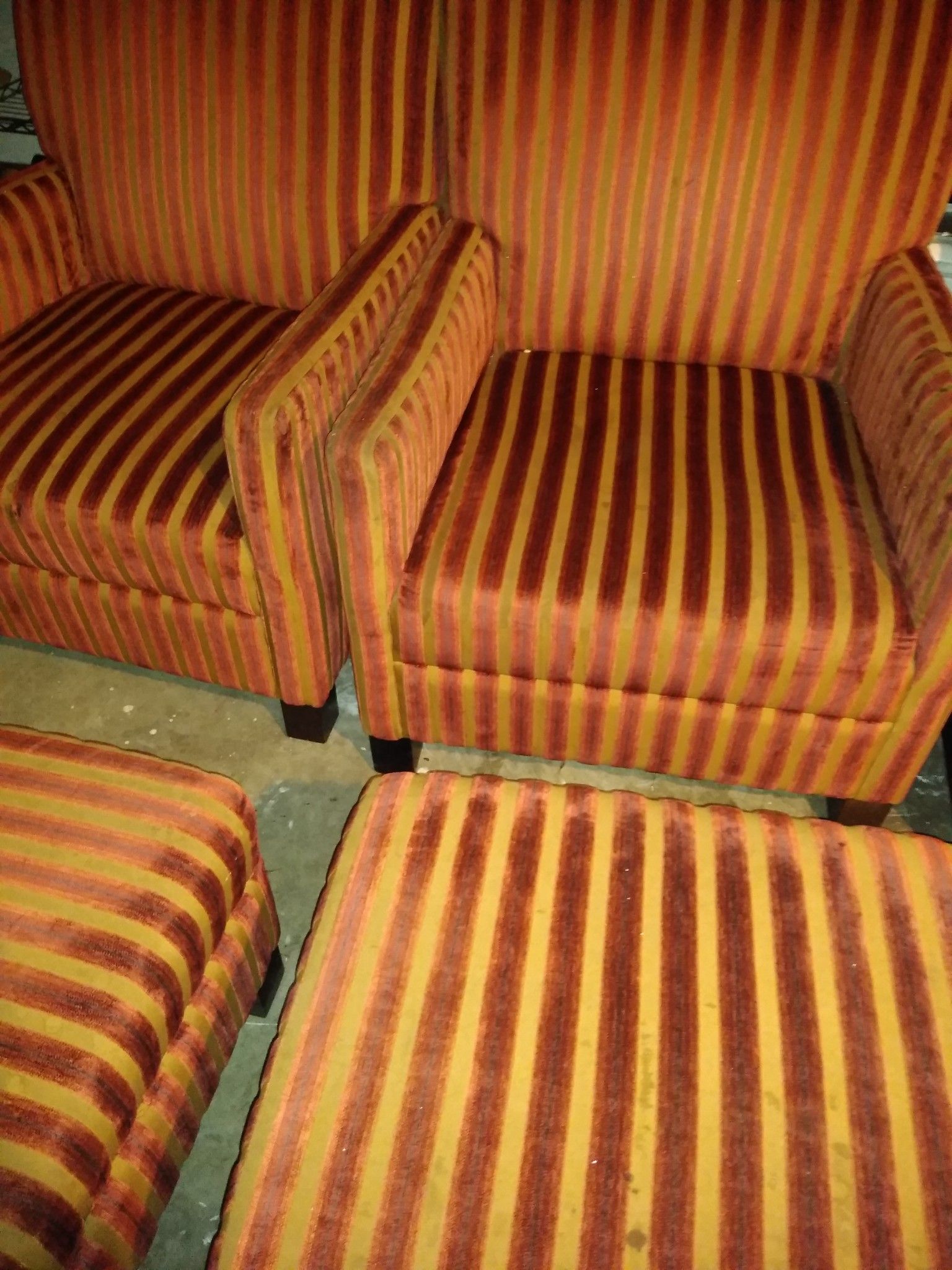 Single chair with matching Ottoman for sale $100 for two pieces.