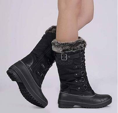 NEW Size 10 Women Winter Snow Boots DP Warm Faux Fur Lined Mid CalfÂ