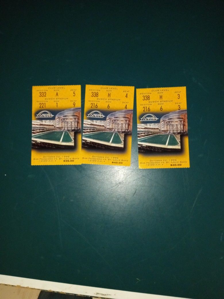 Assorted St. Louis Rams' Tickets