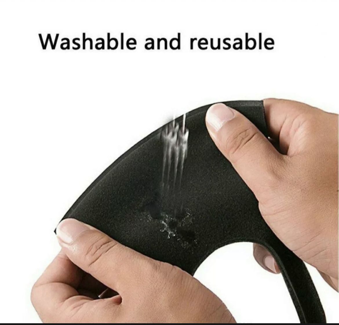 25 PCS Black Face Fashion Mask Washable Reusable