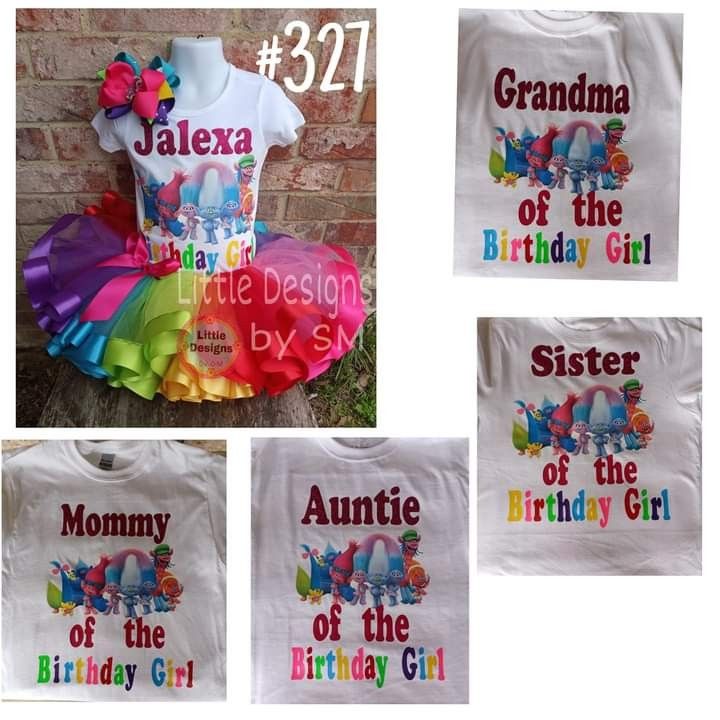 Tutu 327 Trolls Y Playeras Para La Familia
