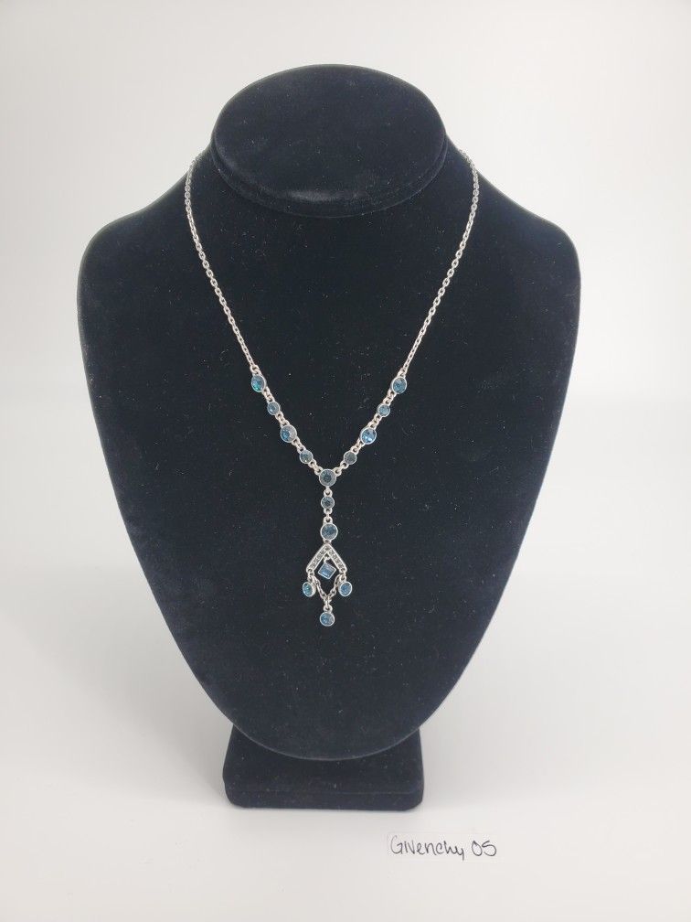 Givenchy blue crystal necklace