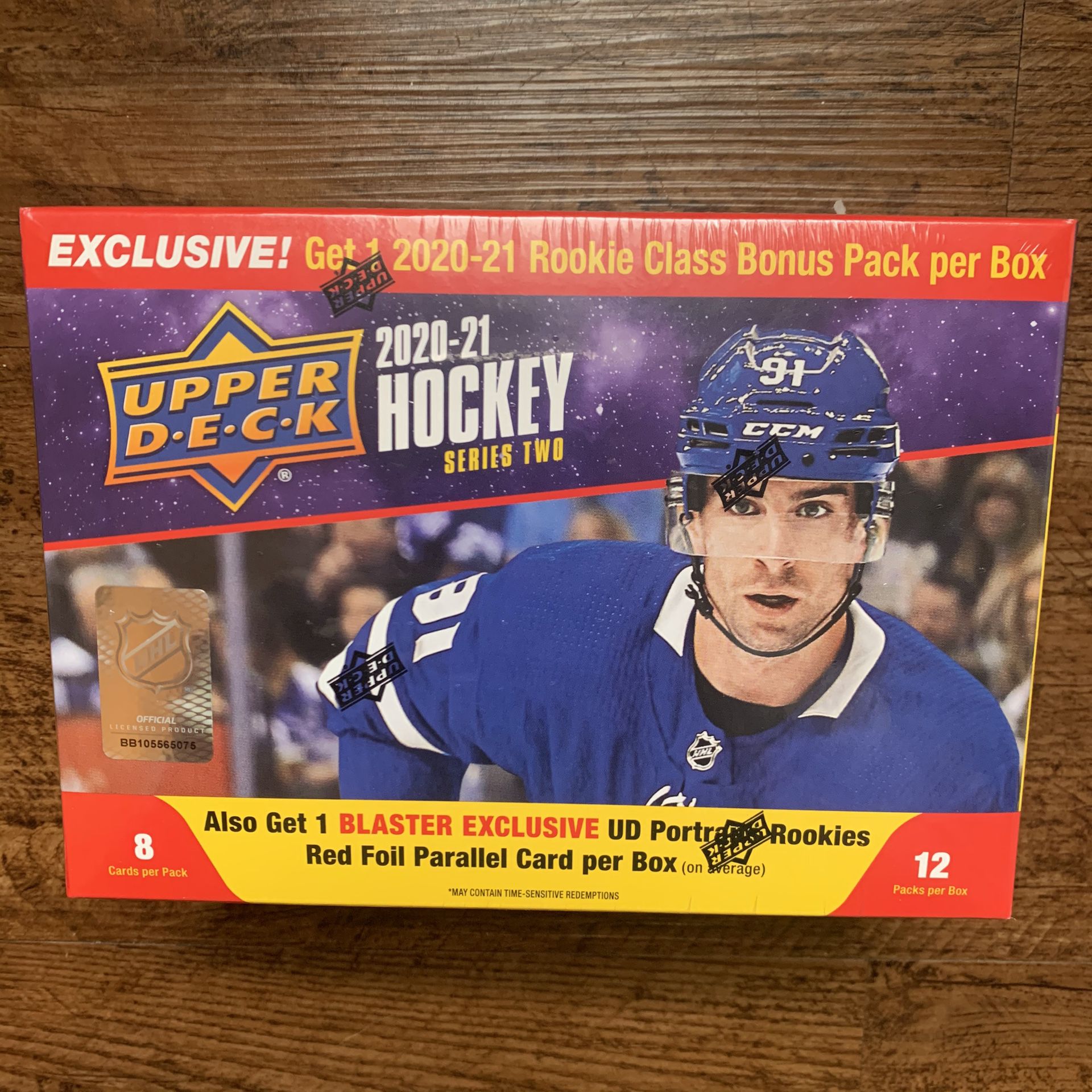 2020-2021 Upper Deck Hockey Series 2 MEGA BOX  Series 2 MEGA BOX YOUNG GUNS  This hockey mega box has 12 packs with 8 cards per regular pack and 1 exc