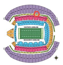 4 Seahawks Tickets Section Charter 311 vs Saints 10/25  Thumbnail