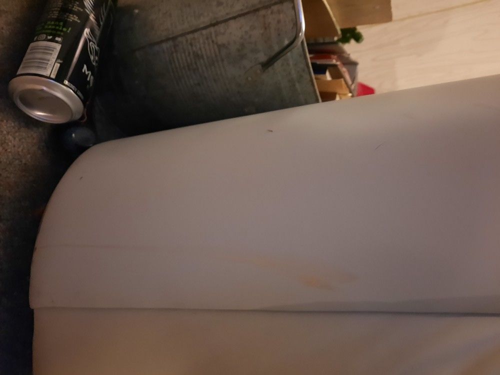 White/Cream Colored Leather Couch