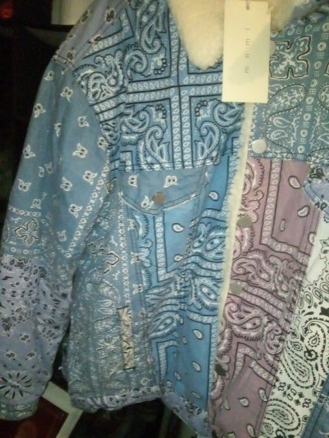 Mnmi. Bandana Sherpa Trucker Jacket XxL
