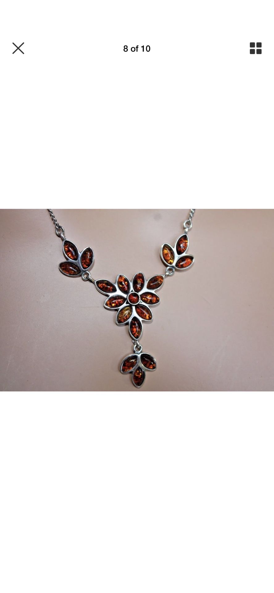 Authentic amber necklace 925