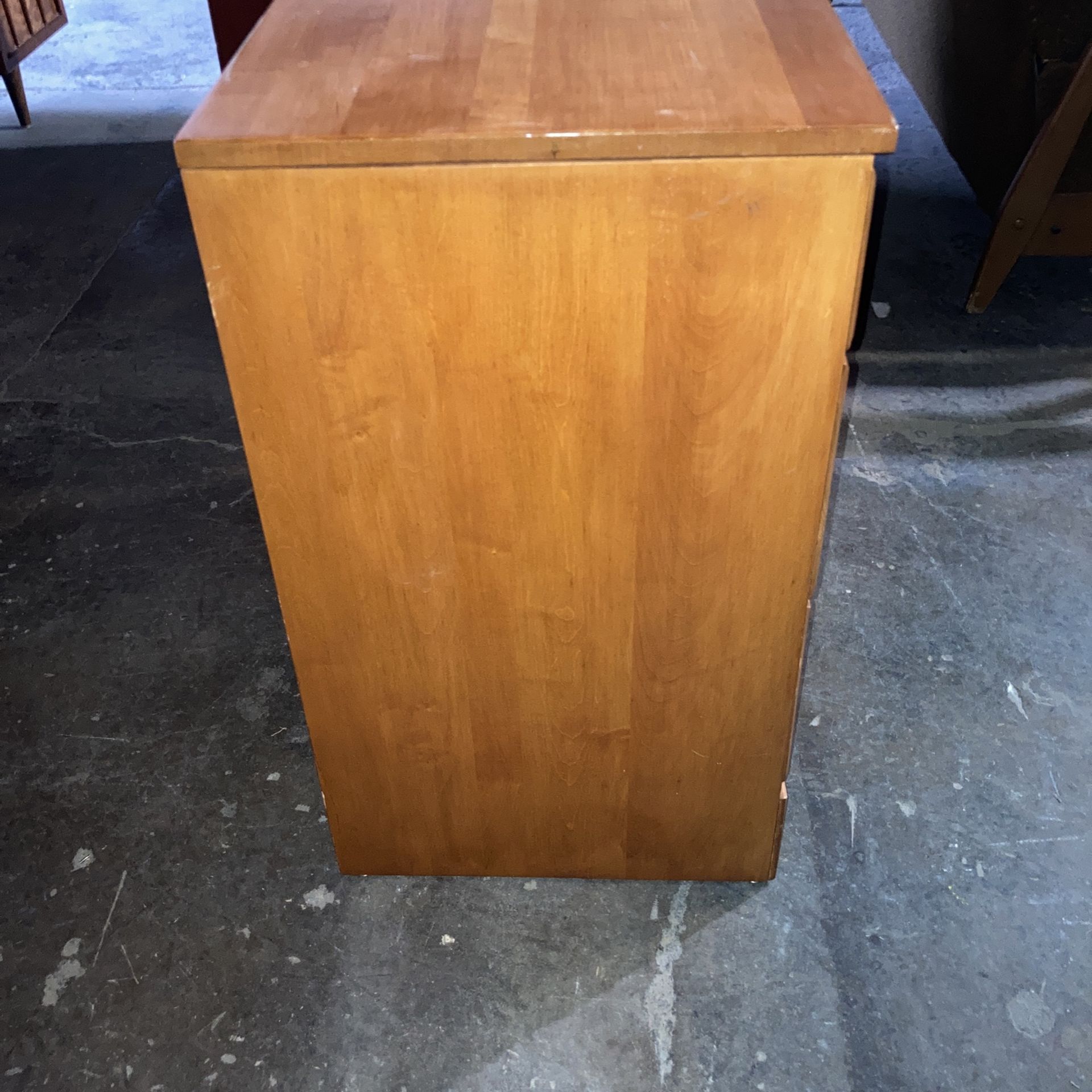 Solid maple three drawer dresser