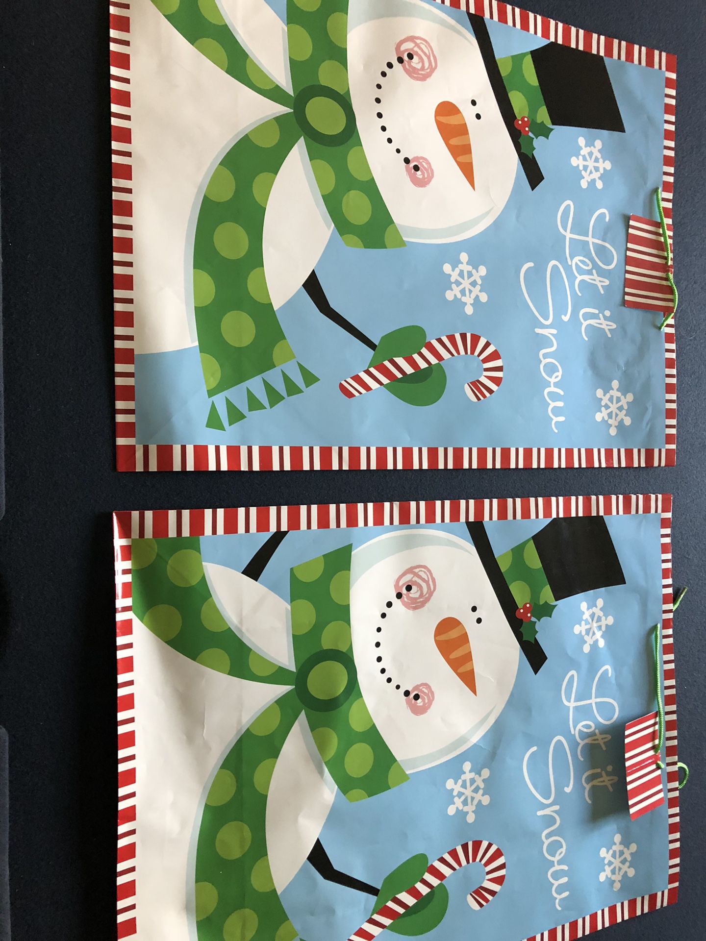 Snowman Platter and Gift Bags
