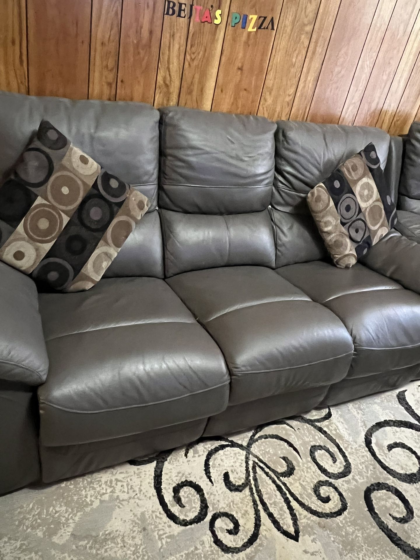 Orignal Leather Sofa Set Include Table Set