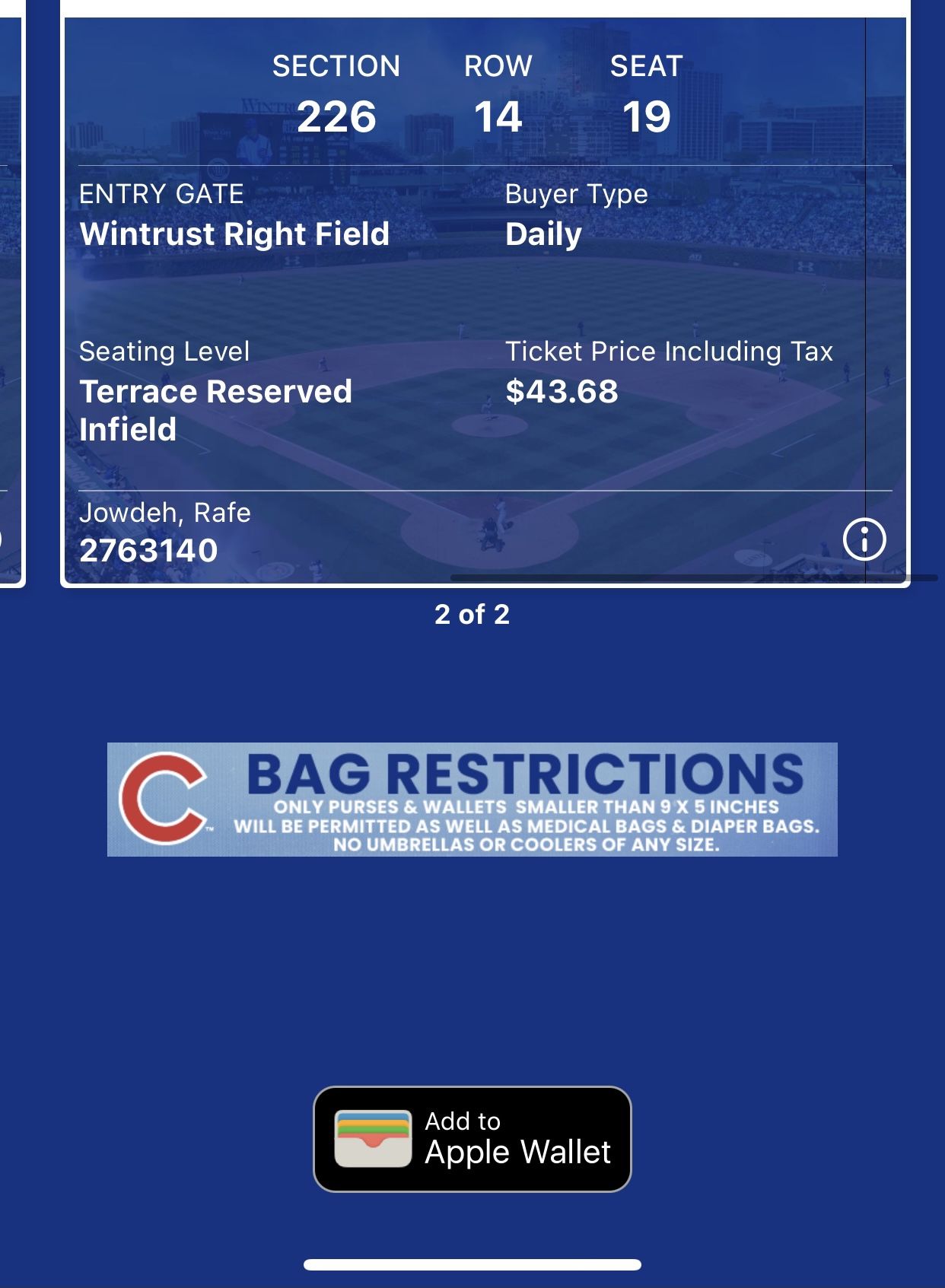 Cardinals Vs Cubs Tickets (cash App Only)