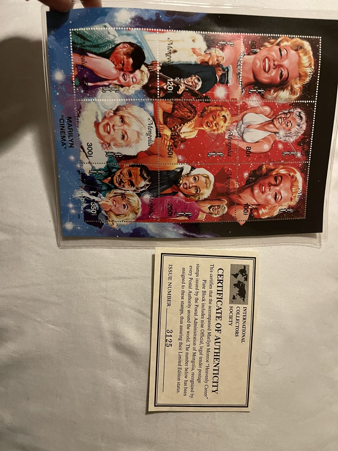 Marilyn Monroe 1995 Collectible Postage Stamps