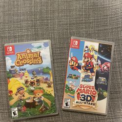 nintendo switch games animal crossing and super mario 3d Thumbnail