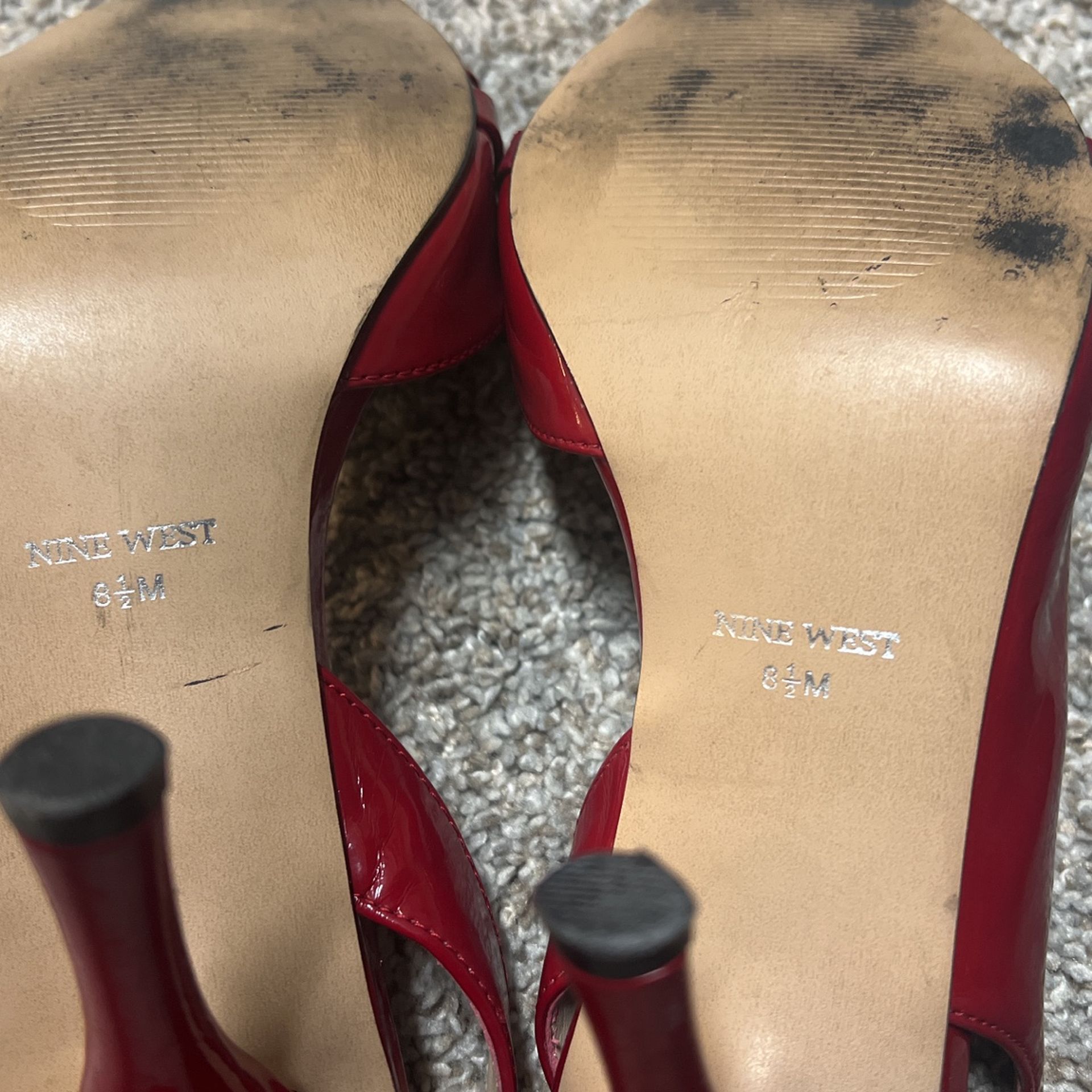 Nine West 8.5 Red Heels