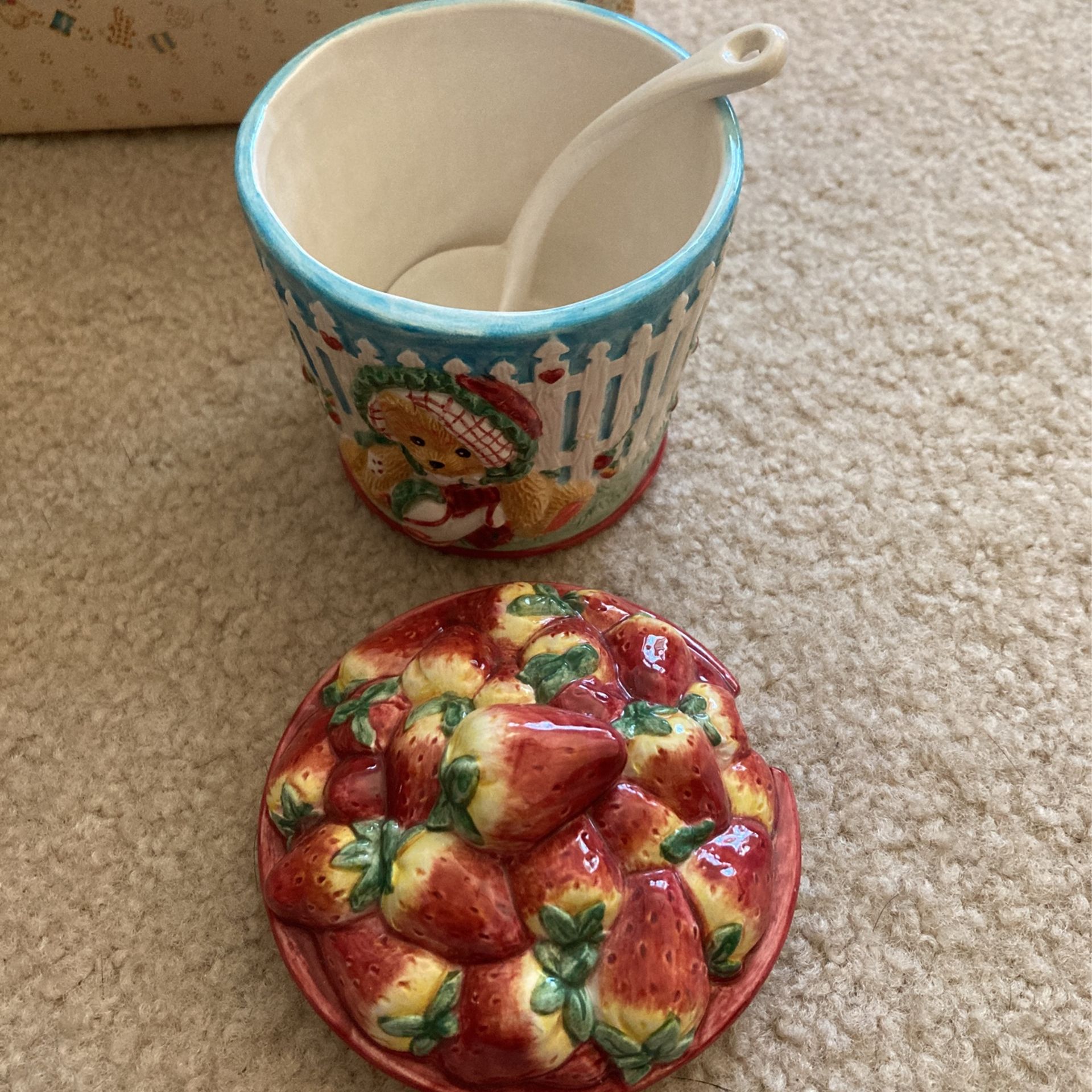 Cherished Teddies Watering Can Sugar & Creamer