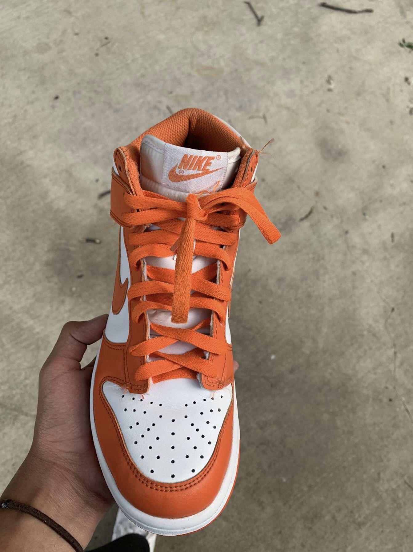 5.5 Orange Syracuse Nike Dunks High