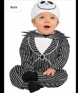 Nightmare before Christmas Jack Skellington Halloween Costume for Babies 0-6 m Thumbnail