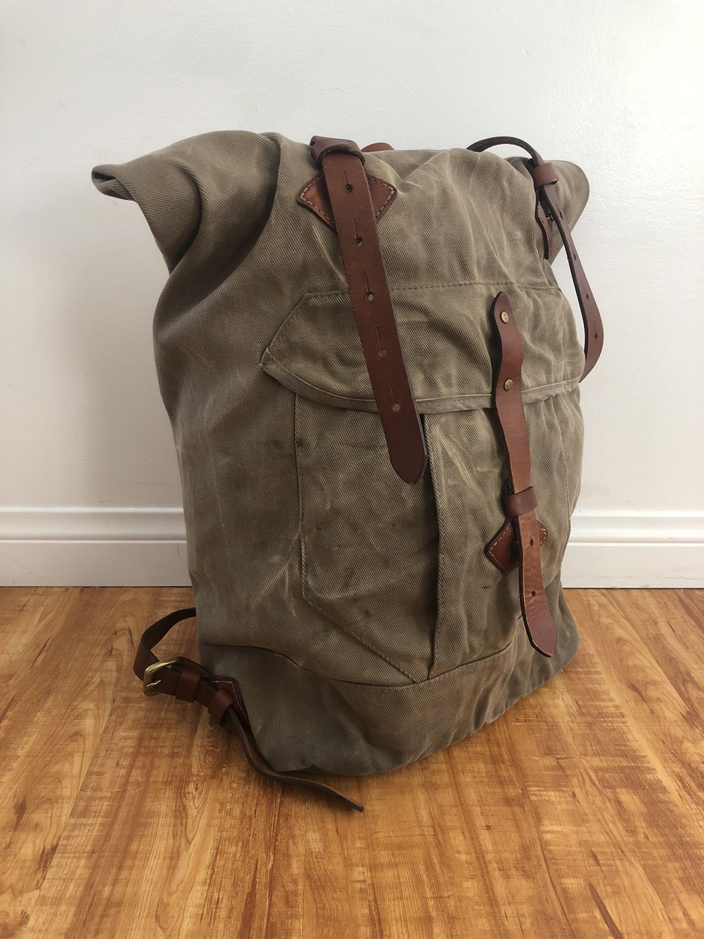 Tanner Goods Wilderness Backpack - Roll top Wax Canvas Backpack
