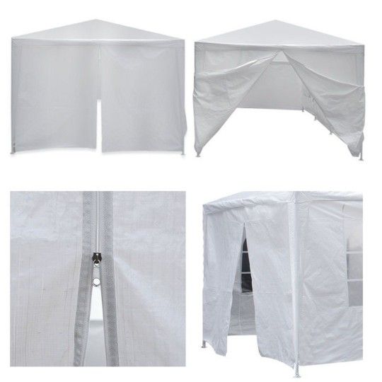 10'x30' White Gazebo Wedding Party Tent Canopy With 6 Windows 2 Sidewalls- 8. For Sale