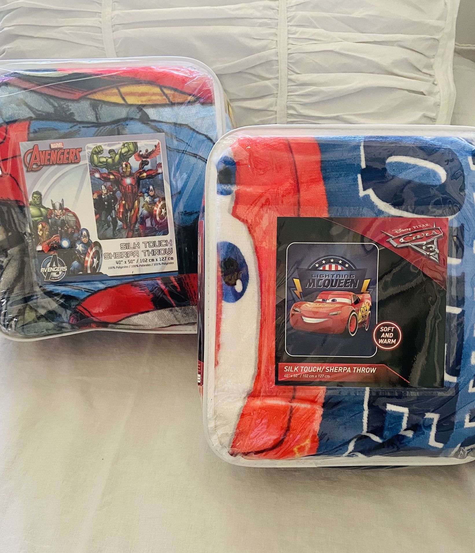 BUY(2) Disney/Marvel Sherpa/Borrego Blankets