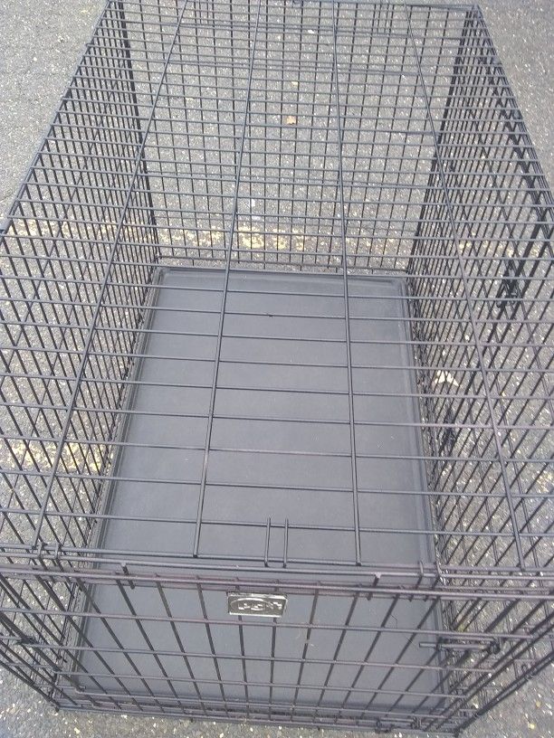 XXL DOG CAGE CRATE Very Safe Reliable And Ready To Use Includes Double Doors And Bottom Changing Tray Fold For Easy Storage Or Transport Pickup Or Del