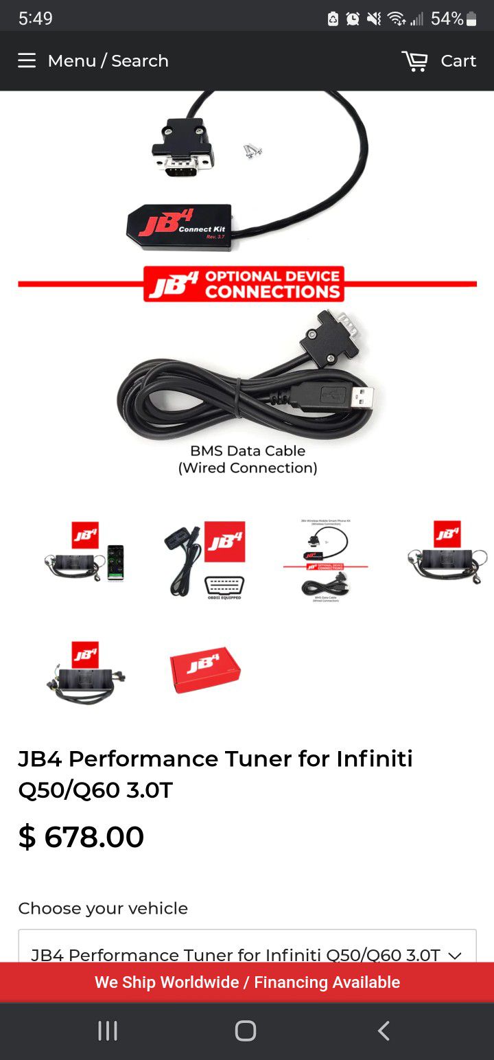 Burger Motorsport Tuner For Q50 / q60 3.0t Jb4 Tuner With Bluetooth Module 