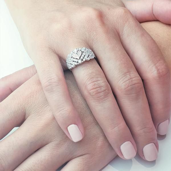 "Queen Princess Diamonds Zircon Eternity Rings for Women, PD490
 
