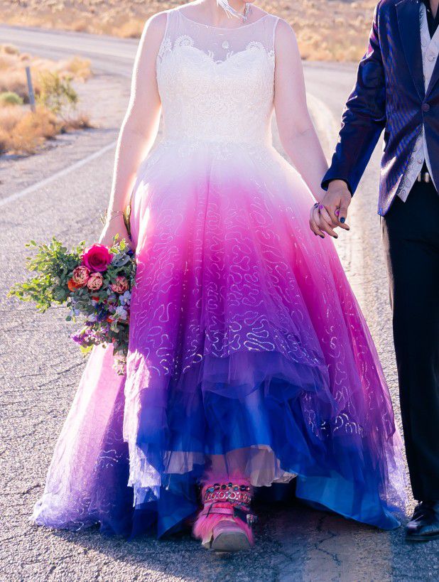 Ombre Dyed Wedding Dress 
