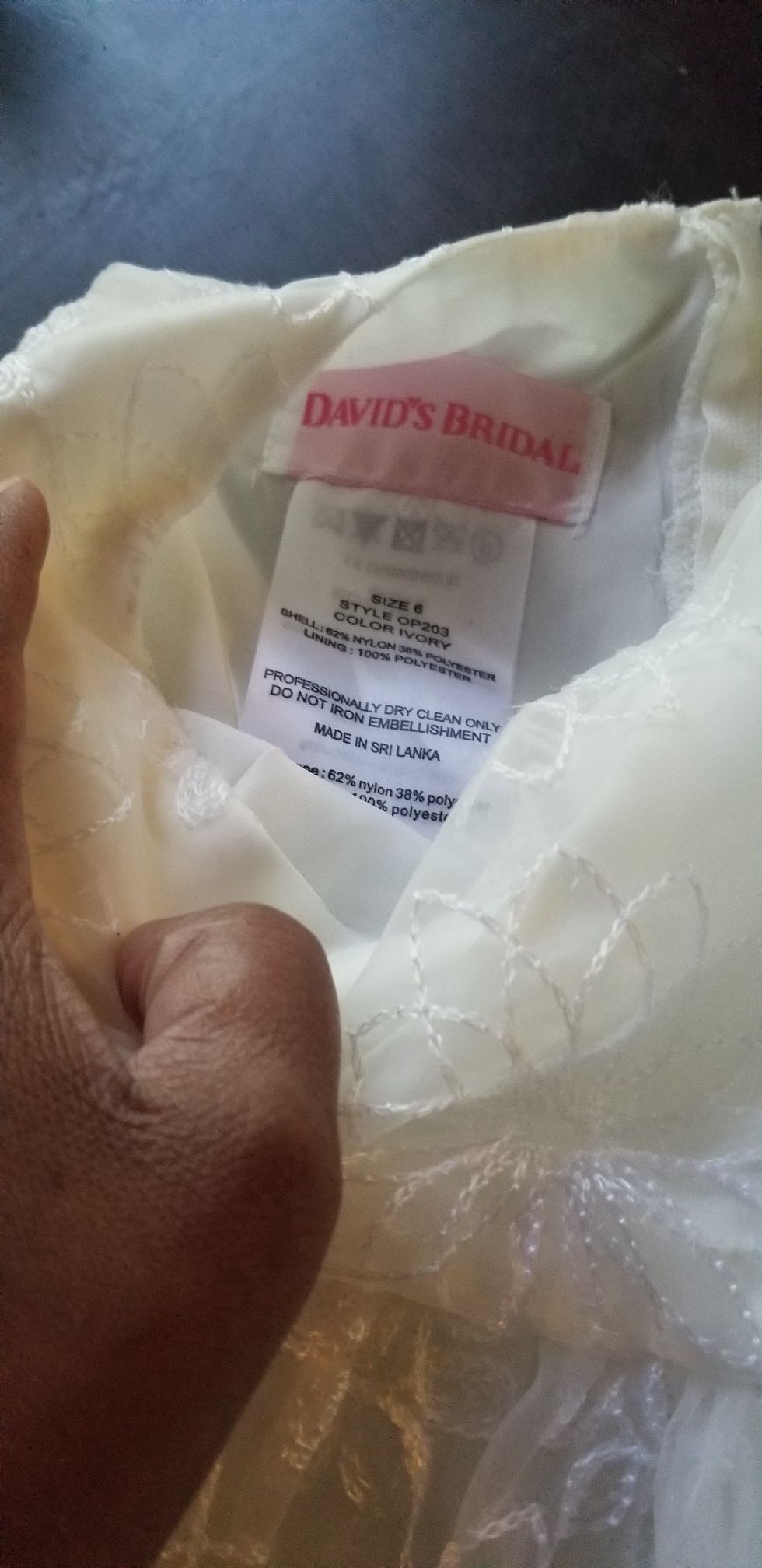 David's Bridal Flower Girl Dress size 6