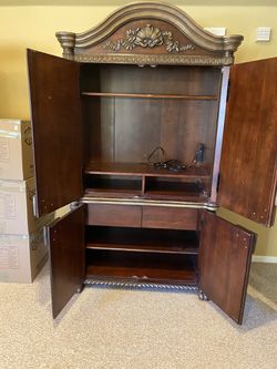 Beautiful and Ornate Armoire/TV Cabinet Thumbnail