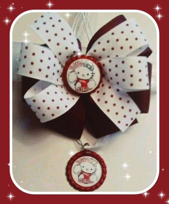 Alabama Crimson Tide Inspired handmade hair bow & Necklace Set