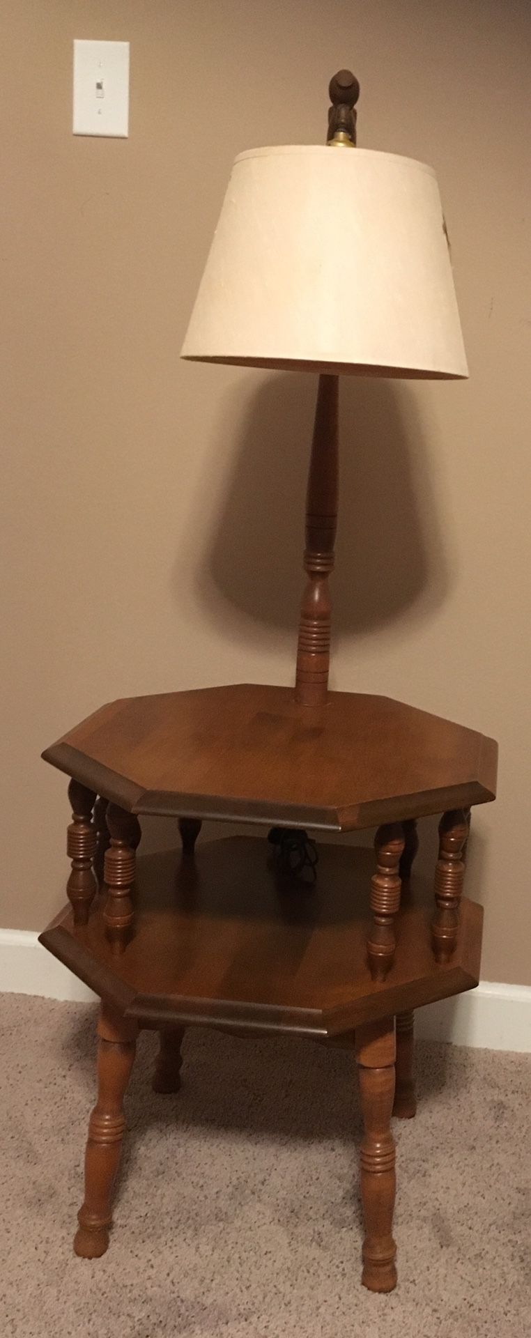 Antique Reading lamp wood table, taking best offers.