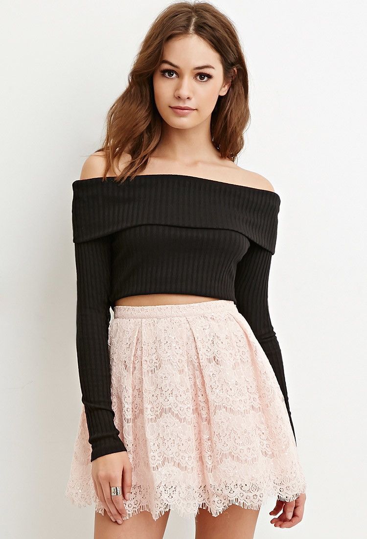 Pretty Lace Tulle Pink Skirt