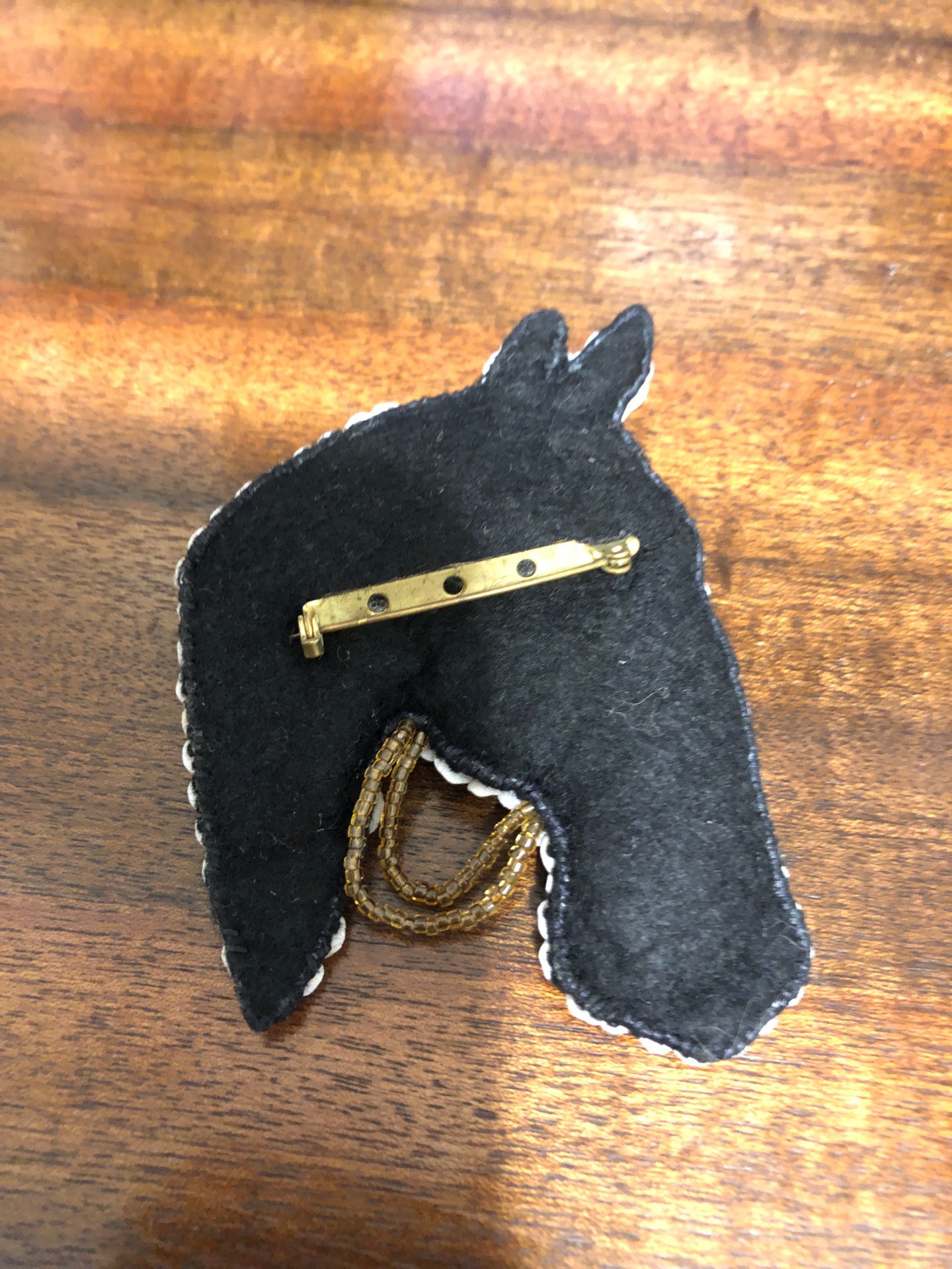 Jewelry- Sequin & Felt Horse Pin 1940’s