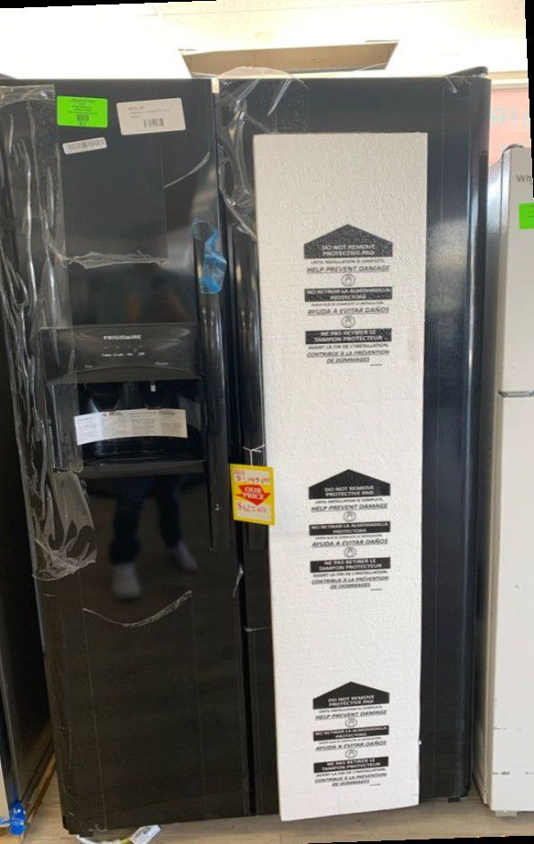 New Frigidaire Refrigerator Side by side Black With warranty