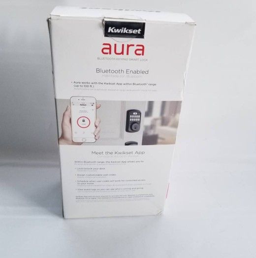 Kwikset Aura Bluetooth Programmable Keypad Door Lock Deadbolt Featuring SmartKey Security, Venetian Bronze, New, Price Is Not Negotiable