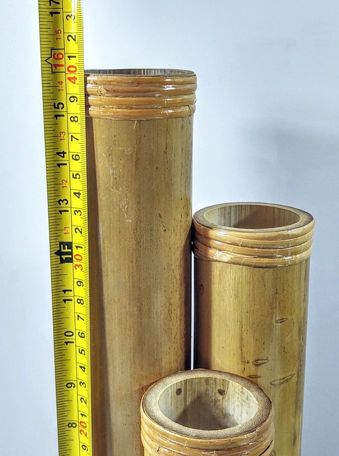 Bamboo 3 Tube Vase Display