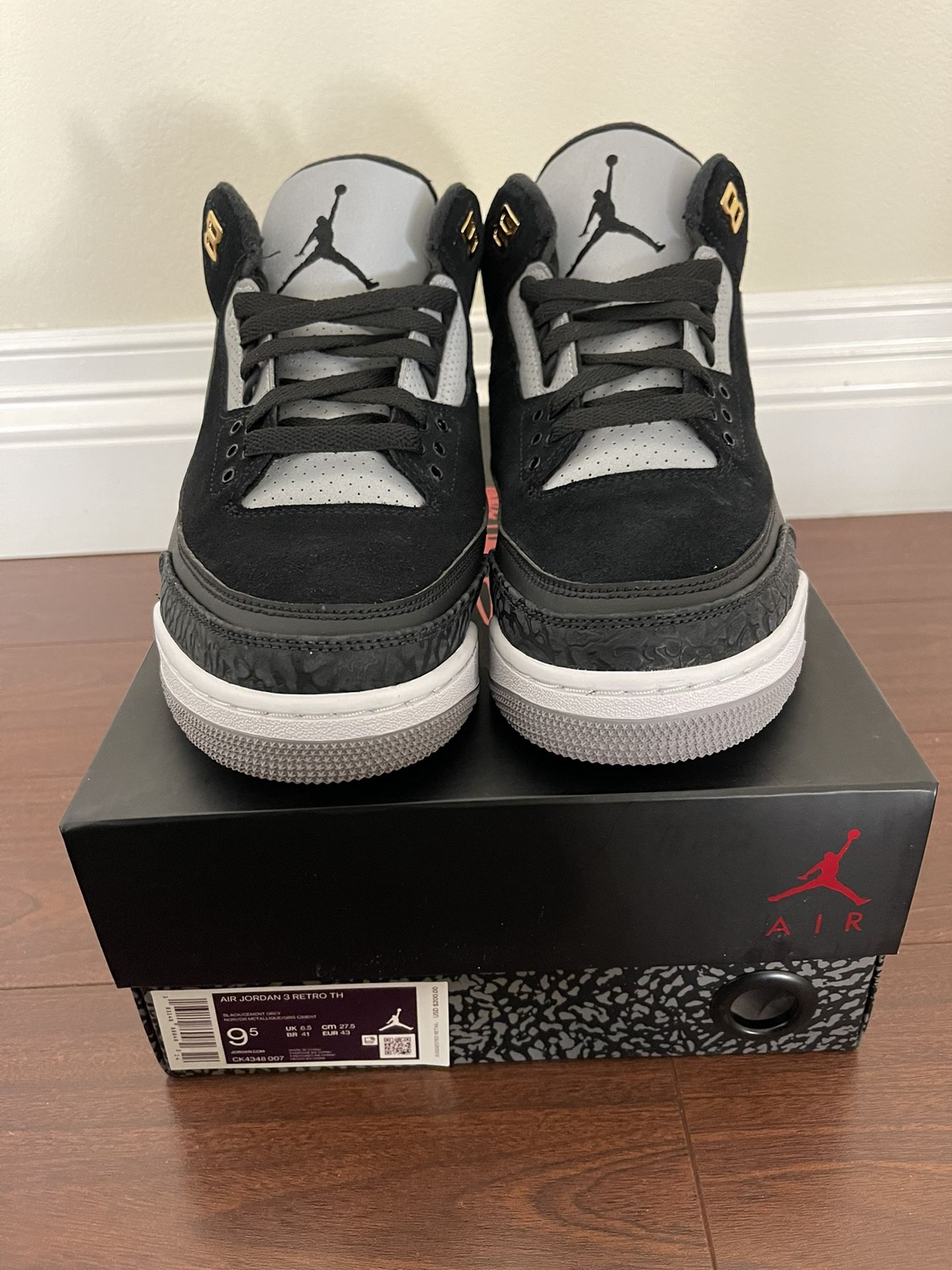 Jordan 3 Retro Tinker Size 9.5 DS