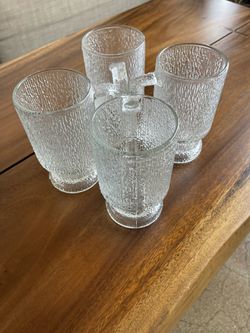 Vintage Glass Ice Glass - Set Of 4 Thumbnail