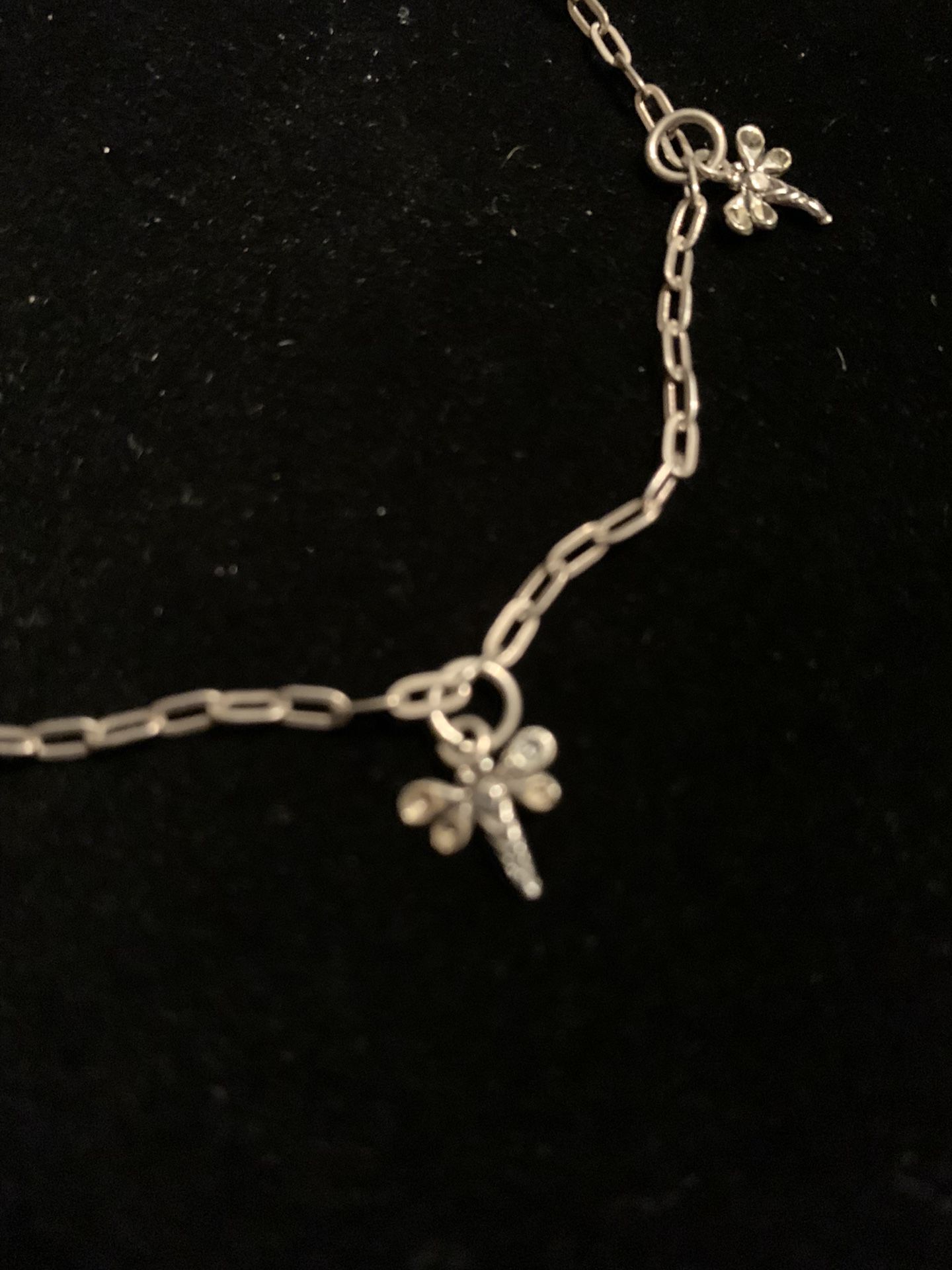 Silver Colored Dragonfly Bracelet/ Anklet