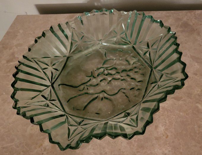 Vintage Glass Serving Platter