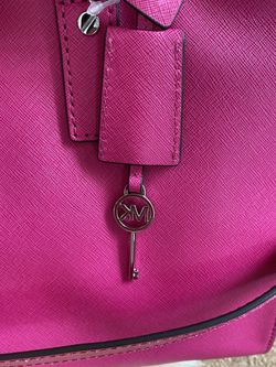 Michael Kors Large Hamilton Raspberry Pink Saffiano Leather Tote Bag Thumbnail