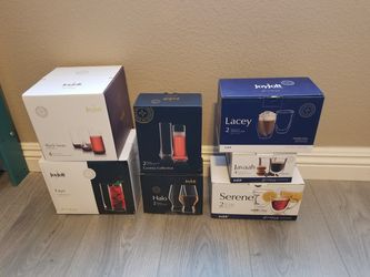 Various Crystal and Double Walled Glass Drinkware Sets Thumbnail