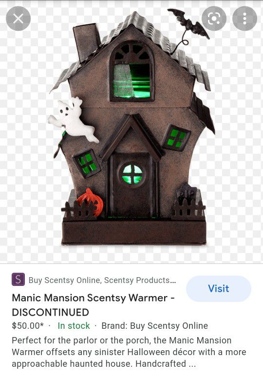 Scentsy 2020 Manic Mansion Halloween Warmer NeW