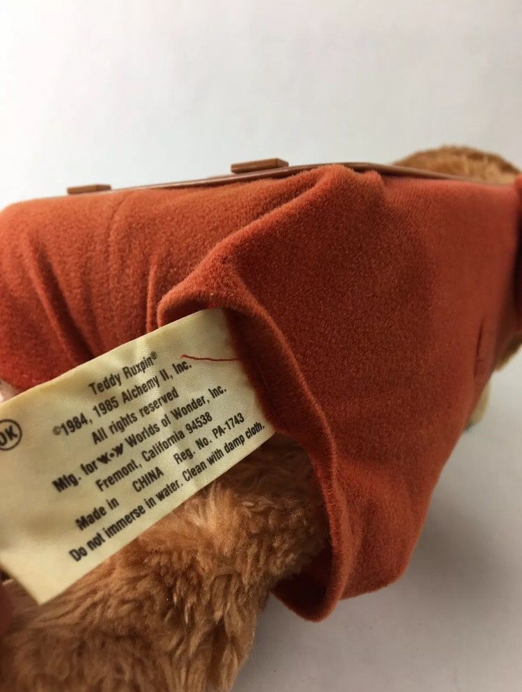 Vintage Retired 1984-1985 TEDDY RUXPIN Talking Toy Bear With Tape (The Airship) Works DS USA Sound Works