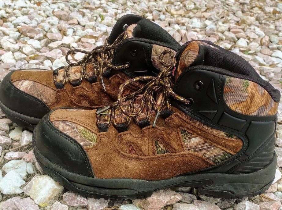  Men's Leather Steel Toed Waterproof  Hiking  Boots Size 11W By Brahma Boots