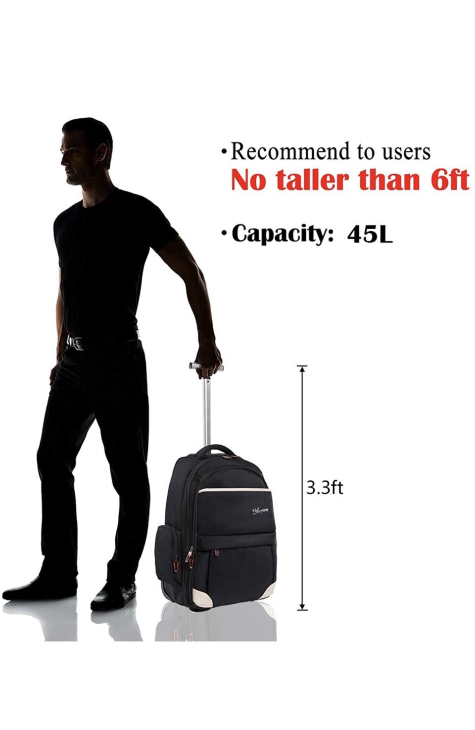 Rolling Backpack Men And Women 
