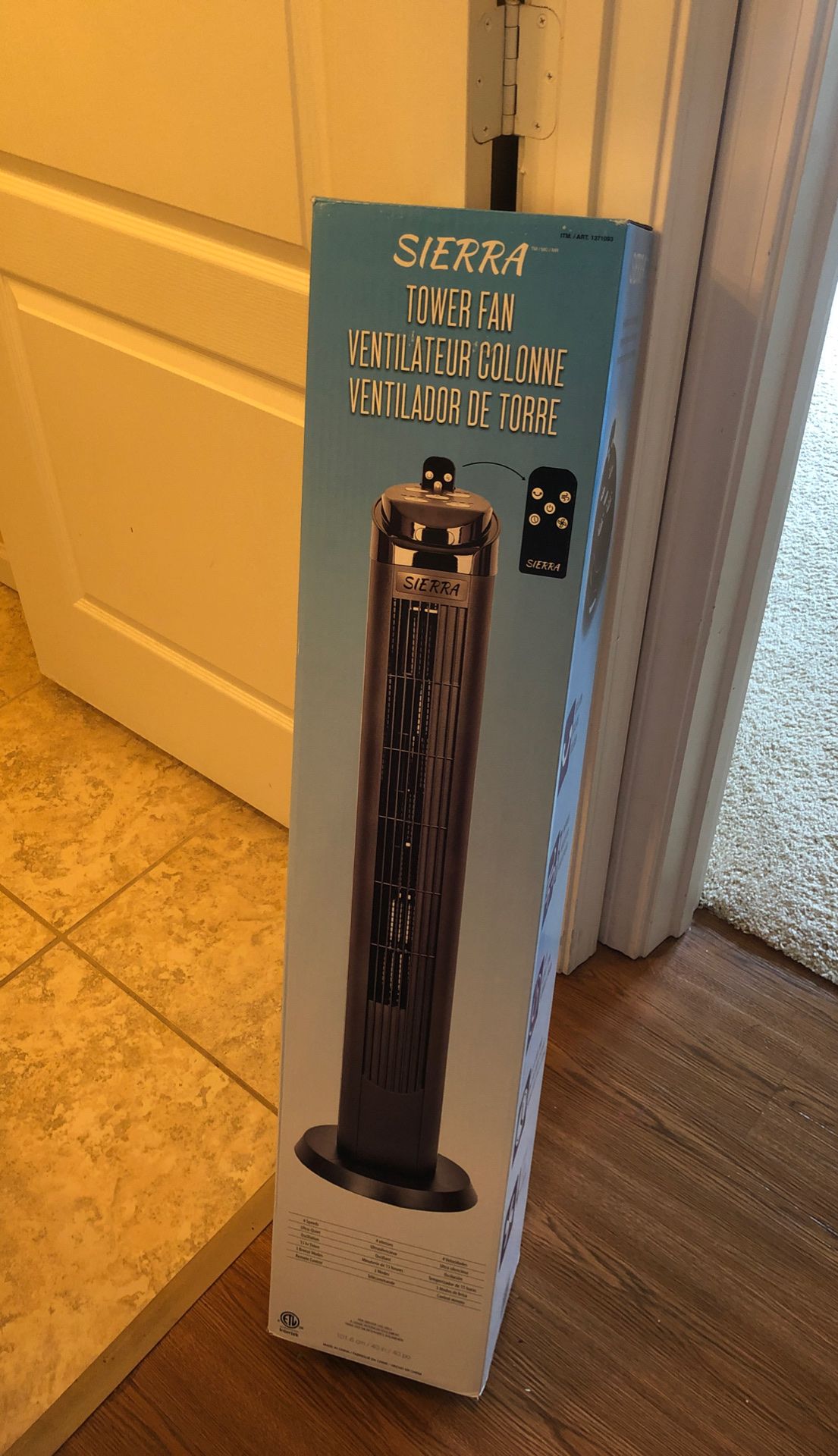 Sierra tower fan , 4 speed plus oscillation