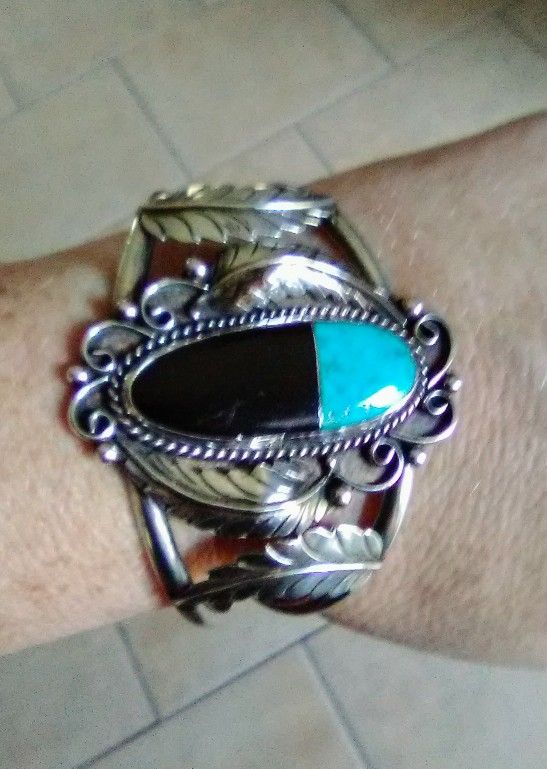 Vintage Sterling Silver Bracelet & Ring Set