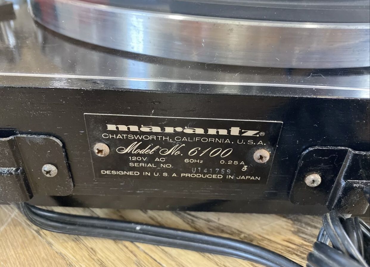 Marantz 6100 Turntable Excellent Condition Serviced Recently Sounds Amazing!
